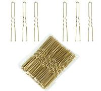 Bun Pins, U Shaped Bobby Pins - 50 Pcs Hair Clips for Women & Girls (Blonde)