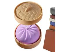 Bun Plush - Anti Stress Relief Gadget, Compression Toy with Sensory Squeeze Feel, Relaxation Focus, Foam Relax Object, Soft Bounce Stress Toy for Kids Study Break Classroom Home Dorm Travel