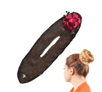 Bun Roller with Ball - Flexible Non Slip Making Tool | Easy and Fast Roll Curler with Flower Clip for Girls Women, Long Style, Home Salon, Daily Travel for