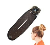 Bun Roller with Ball - Flexible Non Slip Making Tool | Easy and Fast Roll Curler with Flower Clip for Girls Women, Long Style, Home Salon, Daily Travel for