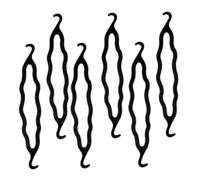 Bun Shaper, Hair Bun Maker Black Plastic Shaper Twist Curler Hair Style Tool for Accessory 6PCS, Black Maker