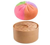 Bun Squeeze Toy - Bun Shape Sensory Fidget Stress Ball for Kids | Colorful Pinch Artifact with Soft Silicone Texture & Dough Feel for Working, Studying, Home and Office