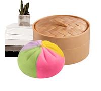 Bun Squeeze Toy - Bun Shape Sensory Fidget Stress Ball for Kids | Colorful Pinch Artifact with Soft Silicone Texture & Dough Feel for Working, Studying, Home and Office