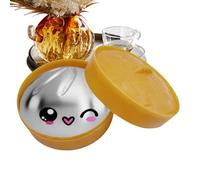 Bun Squeeze Toy - Glitter Bun Sensory Squeeze Fidget - Pinching Vent Toy - for Adults Students Work Study Home Office Travel Valentine's Day Party Favors Easter Basket Stuffers