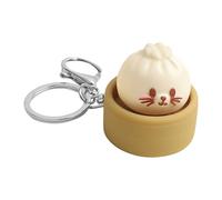 Bun Stress Keychain, Cute Desktop Fidget Toy, Soft Squishy Keyring with Stress Relief Feature, Fidget Gadget for Boys Girls, Bun Toy with Playful Style, Fidgeta Keychain for Office Travel