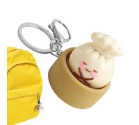 Bun Stress Keychain, Cute Desktop Fidget Toy, Soft Squishy Keyring with Stress Relief Feature, Fidget Gadget for Boys Girls, Bun Toy with Playful Style, Fidgeta Keychain for Office Travel