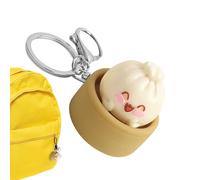 Bun Stress Keychain, Cute Desktop Fidget Toy, Soft Squishy Keyring with Stress Relief Feature, Fidget Gadget for Boys Girls, Bun Toy with Playful Style, Fidgeta Keychain for Office Travel