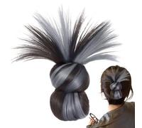 Bun Wig, Clip Clip Short Ponytail Extension, Synthetic Feathered Wig for Women and Girls, Quick Styling Updo for Festival, Daily Life, Travel