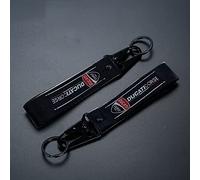 BUNCC Motorcycle Polyester Embroidery Keyring Keychain Pendant Key Ring Hanging Buckle Lanyard Key Chain For Ducati