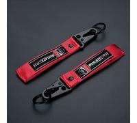 BUNCC Motorcycle Polyester Embroidery Keyring Keychain Pendant Key Ring Hanging Buckle Lanyard Key Chain For Ducati