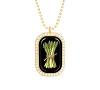 Bunch of Asparagus Custom Photo Necklace Personalized Picture Pendant Memory Jewelry for Women