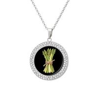 Bunch of Asparagus Personalized Picture Necklace Photo Pendant Custom Memorial Jewelry for Women