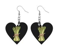 Bunch of Asparagus Women's Wooden Earring Drop Dangle Earrings Pendant Jewelry Love