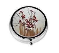 Bunch of Berries This Small, Round, Three-Compartment Travel Pill Box is Perfect for Storing Daily medications, Vitamins, and on-The-go.