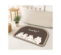 (Bunch of bunnies, 40x60cm15.7x23.6in) Small fresh animation soft diatom mud absorbent mat bathroom non-slip floor mat