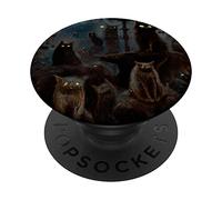 Bunch of creepy horror cats Gloomy Dark Art Illustration PopSockets Swappable PopGrip