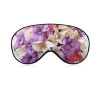 Bunch of Flowers Eye Mask, Side Sleeping Mask Light Blindfold Sleeping Mask Nose Pad and Elastic Band for Children Women and Men
