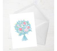Bunch Of Flowers Greetings Card - Large Card