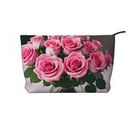 Bunch of Flowers in A Vase Corduroy Makeup Bag Travel Cosmetic Bag Organizer Toiletry Bag