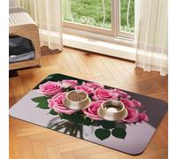 Bunch Of Flowers In A Vase Pet Feeding Mat Bowl Mat Dog Mat Suitable For Dogs Cats Specific Pads Feeder