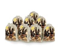Bunches Pocket, German Shepherd Dog Printed Flower Bag,thickened Bunches Pocket,portable Bunches Pocket,small Bunches Pocket 8-pack