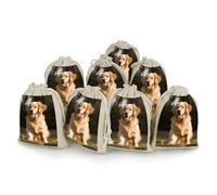 Bunches Pocket, Golden Retriever Dog Printed Flower Bag,thickened Bunches Pocket,portable Bunches Pocket,small Bunches Pocket 8-pack