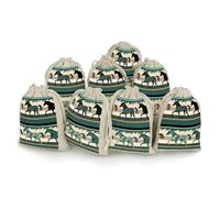 Bunches Pocket, Horse Stripes Pattern Printed Flower Bag,thickened Bunches Pocket,portable Bunches Pocket,small Bunches Pocket 8-pack