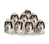 Bunches Pocket, Husky Piquant Dog Printed Flower Bag,thickened Bunches Pocket,portable Bunches Pocket,small Bunches Pocket 8-pack