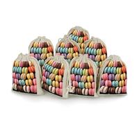Bunches Pocket, Macaron Biscuit Printed Flower Bag,thickened Bunches Pocket,portable Bunches Pocket,small Bunches Pocket 8-pack