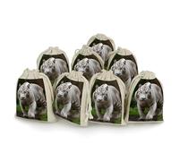 Bunches Pocket, Majestic Bengal Tiger Printed Flower Bag,thickened Bunches Pocket,portable Bunches Pocket,small Bunches Pocket 8-pack