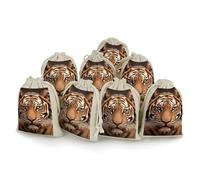 Bunches Pocket, Tiger Head Printed Flower Bag,thickened Bunches Pocket,portable Bunches Pocket,small Bunches Pocket 8-pack