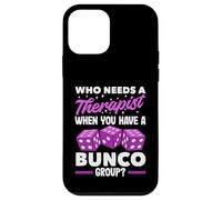 Bunco Player Accessories - Who Needs Therapist Bunco Group Case for iPhone 12 mini