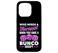 Bunco Player Accessories - Who Needs Therapist Bunco Group Case for iPhone 15 Pro