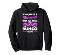 Bunco Player Accessories - Who Needs Therapist Bunco Group Pullover Hoodie