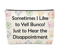 Bunco Player Gifts Makeup Bag Gambling Lover Gifts for Women Casino Lover Present Bunco Gift for Women Dice Player Gift for Dice Lovers Christmas Birthday Present for Female Gambler Cosmetic Bag