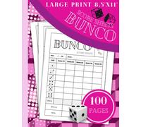 Bunco Score Sheets | 100 Large Print Bunco Score Pads for Scorekeeping of 5 Games 8.5"x11": Unlock the art of Bunco gameplay with cleverly designed ... and make your next Bunco party unforgettable!