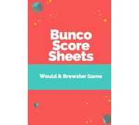 Bunco Score Sheets: 120 Easy-to-Read Score Pages for Dice Game Night, 6x9 Single-Sided Large Print, Perfect Hostess Gift