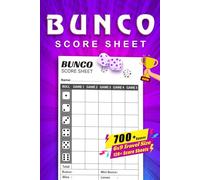 Bunco Score Sheets: 120+ Score Cards for Bunco Dice Game | 6 x 9 Travel Size Bunco Score pads