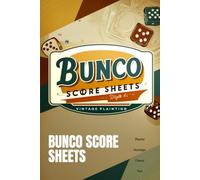 Bunco Score Sheets: Large Print Grid-Style Score Pads Game Night, 6x9 Single-Sided Scorecards for Groups, Clubs & Parties