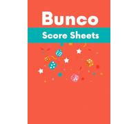 Bunco Score Sheets: Large Print Score Pads for 12 Players, 6x9 Single-Sided Grid Scorecards for Bunco Clubs, Families & Game Night