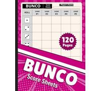 Bunco Score Sheets: Large Print Score Pads for Scorekeeping Dice Game