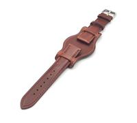 Bund Embroidered Genuine Leather Strap Compatible with Khaki Field Watches CH2592 CH2564 CH2565 CH2891CH3051 Black Brown 18mm 20mm 22mm Vintage Classic, 18mm, Nylon, No Gemstone
