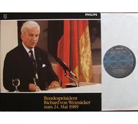 Bundespräsident Richard von Weizsäcker zum 24. Mai 1989 / Klapp-Bildhülle / Deutsche Pressung / PHILIPS # 2892 182 / 12" Vinyl Langspiel Schallplatte