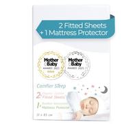 Bundle - 51x85cm Next to Me - 2 Fitted Sheets and Mattress Protector