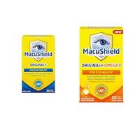 Bundle deal | MacuShield Original+ 30 Day pack, and MacuShield Original+ Omega-3 30 day pack. Eye Health Food Supplement with Lutein, Zeaxanthin and Meso-zeaxanthin and B2 which supports normal vision