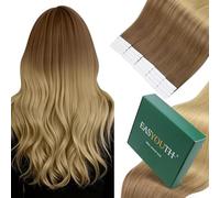 Bundle Easyouth Balayage Brown Tape Hair Extensions #10/14 Ombre Tape in Human Hair Extensions 14 and 16 Inch Total 80g 40pcs Tape in Hair Extensions Human Hair Offer Natural Look