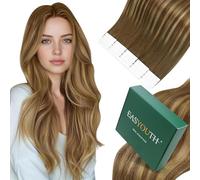Bundle Easyouth Brown Balayage Tape Hair Extensions #4/27/4 Ombre Tape in Human Hair Extensions 16 and 18 Inch Total 80g 40pcs Tape in Hair Extensions Human Hair Offer Natural Look