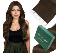 Bundle Easyouth Brown Tape Hair Extensions #2 Tape in Human Hair Extensions 22 and 24 Inch Total 100g 40pcs Tape in Hair Extensions Human Hair Offer Natural Look