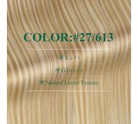 Bundle Easyouth Tape Hair Extensions Blonde #6/27/60 and #27P613 Tape in Human Hair Extensions Two packs of 20 Inch Total 100g 40pcs Tape in Hair Extensions Human Hair Offer Natural Look