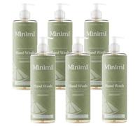 Bundle - Miniml Natural Hand Wash - Refreshing Lime and Basil - 400ml - Vegan and Vruelty Free - Pack of 6